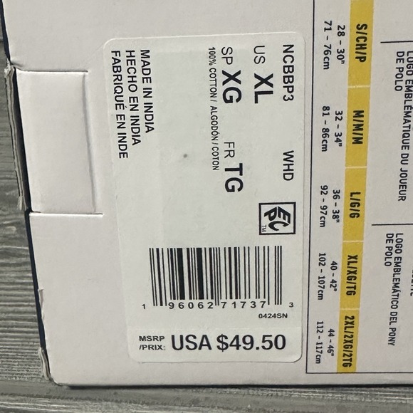 Polo Ralph Lauren Mens White 3-Pack Classic Fit Cotton Boxer Briefs Size XL NEW - Picture 3 of 4